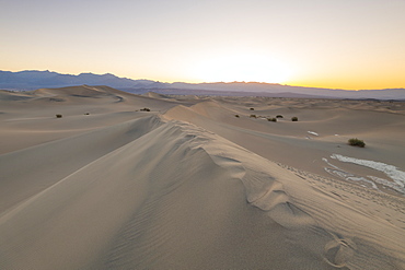 Mesquite flat sand dunes in Death Valley National Park, California, United States of America, North America