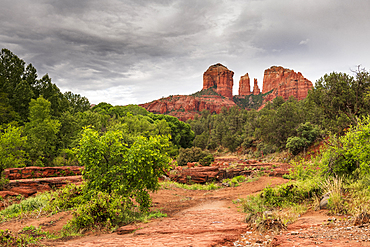 Cathedral Rock seen from Red Rock State Park, Sedona, Arizona, United States of America, North America