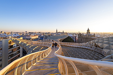 Spiral walkways of the Metropol Parasol, Plaza de la Encarnacion, Seville, Andalusia, Spain, Europe