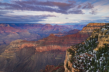 Sunset over Grand Canyon South Rim, UNESCO World Heritage Site, Arizona, United States of America, North America