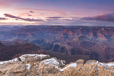 Sunset over Grand Canyon South Rim, UNESCO World Heritage Site, Arizona, United States of America, North America