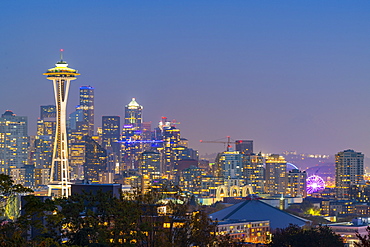 View of the Space Needle from Kerry Park, Seattle, Washington State, United States of America, North America