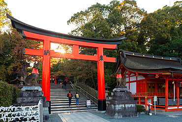 Fushimi Inari Taisha shrine and torii gates, Kyoto, Japan, Asia