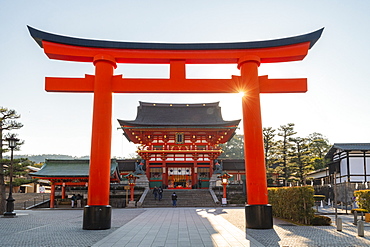 Fushimi Inari Taisha shrine and torii gates, Kyoto, Japan, Asia