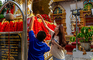 Chinese New Year celebrations in Chinatown, Chiang Mai, Thailand