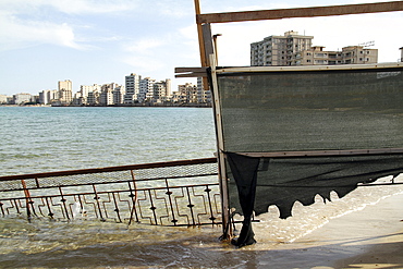 Cyprus. Varosha ghost town in Famagusta, Turkish occupied North Cyprus.