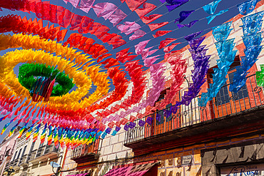 Views of the historical old town in Puebla,Mexico