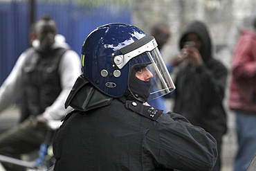 Damaged caused by rioters in hackney, london, uk