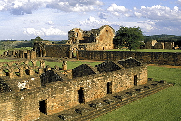 Archeology, paraguay. Near encarnacion. Ruins of jesuit missions