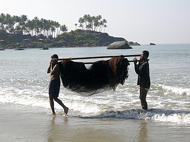 India. Fishermen in goa.