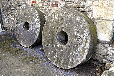 Uk millstones in a farmhouse in wiltshire