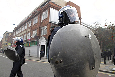 Damaged caused by rioters in hackney, london, uk