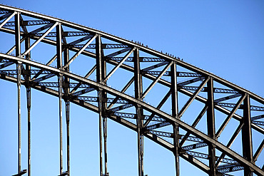 The Harbour Bridge, with tourists walking on top. Sydney, New South Wales, Australia, Pacific