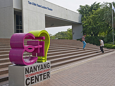 Students at the campus of Nanyang Technical University (NTU) in Singapore, Southeast Asia, Asia