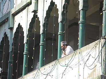 India. Muslim at a mosque, mumbai