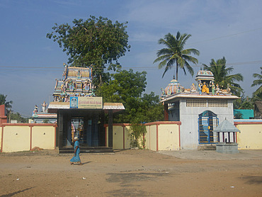 Hindu temple, French union territory of Pondicherry, Tamil Nadu, India, Asia