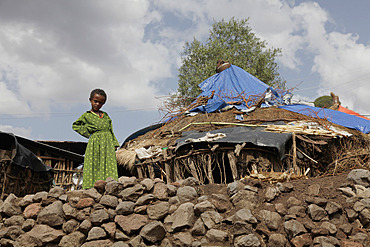 Girl in a farm in the Meket mountains, near the Rift Valley, in Ethiopia, Africa