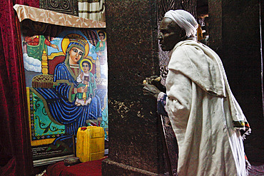 Easter Orthodox Christian religious celebrations in Lalibela, Ethiopia, Africa