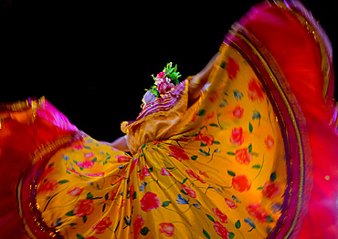 Dancers in costumes performing traditional folk dances in Granada, Nicaragua, Central America