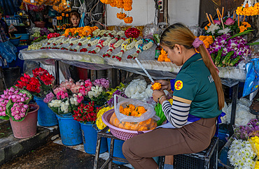 Flower market in Chiang Mai, Thailand