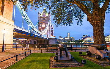 Tower Bridge at night, London, England, United Kingdom, Europe