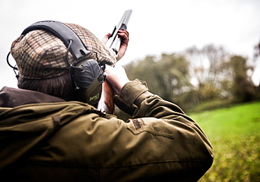 Gun on a shoot in Wiltshire, England, United Kingdom, Europe