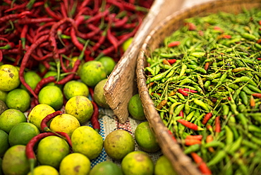 Chillies in market in Pulua Weh, Sumatra, Indonesia, Southeast Asia