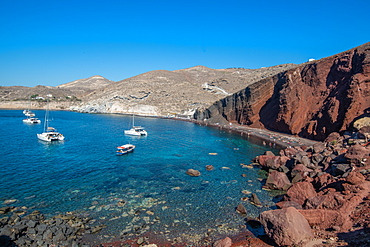 Red Beach, Santorini, Cyclades, Aegean Islands, Greek Islands, Greece, Europe