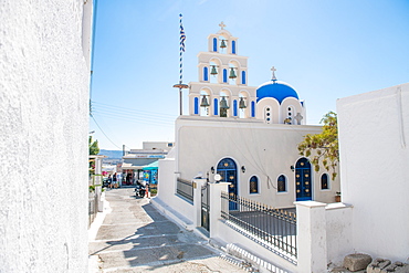 Church bells in Santorini, Cyclades, Aegean Islands, Greek Islands, Greece, Europe