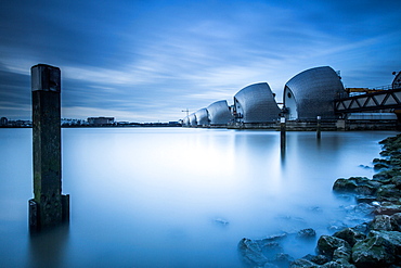 Thames Barrier on the River Thames, London, England, United Kingdom, Europe