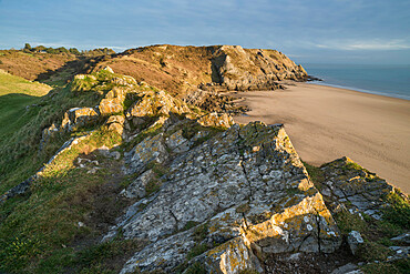 View of Pobbles Beach, Gower Peninsula, South Wales, United Kingdom, Europe