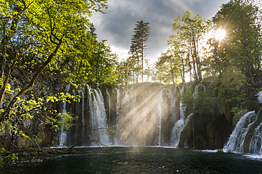 Waterfalls, Plitvice National Park, UNESCO World Heritage Site, Croatia, Europe