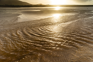 Strong winds across Ferriter's Cove beach, Dingle Peninsula, County Kerry, Munster, Republic of Ireland, Europe