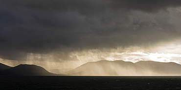 Rain-clouds over the Dingle Peninsula, County Kerry, Munster, Republic of Ireland, Europe