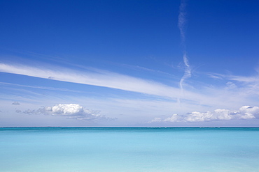 The azure waters of Grace Bay, the main visitor attraction on Providenciales, Turks and Caicos, in the Caribbean, West Indies, Central America