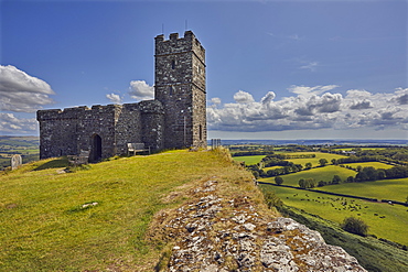 The 13th century St. Michael's Church, on the summit of Brent Tor, a major landmark on the western edge of Dartmoor National Park, Devon, England, United Kingdom, Europe