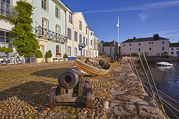 Bayards Cove, the oldest part of the historic harbour of Dartmouth, at the mouth of the River Dart, on Devon's south coast, Dartmouth, Devon, England, United Kingdom, Europe