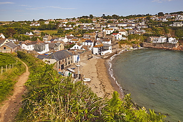 The little harbour-cum-beach village of Gorran Haven, near St. Austell, on the south coast of Cornwall, England, United Kingdom, Europe