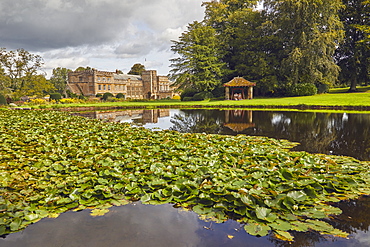 The Mermaid Pond at Forde Abbey and Gardens, near Chard, Somerset, England, United Kingdom, Europe