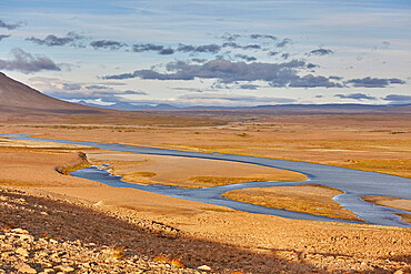 The wilderness of Iceland's desolate interior, The Kjolur valley, in the south of the Highlands region, central Iceland, Polar Regions