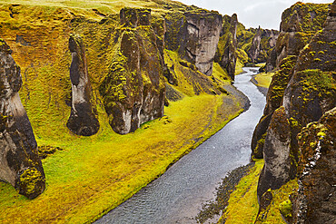 Fathrijargljufur Gorge, near Kirkjubaejarklaustur, near the south coast of Iceland, Polar Regions