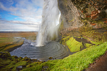 Seljalandsfoss Falls, near Vik, on the south coast of Iceland, Polar Regions