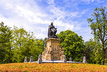 Statue of Joost Van Den Vondel in Vondelpark, Amsterdam, Netherlands, Europe