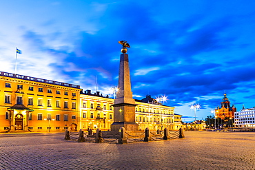 Tsarina's Stone at sunset in Helsinki, Finland, Europe