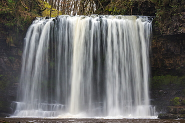 Sgwd yr Eira waterfall, Pontneddfechan, Waterfall country, Brecon Beacons, Powys, Wales, United Kingdom, Europe