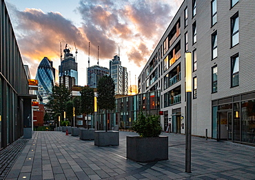 City of London, sunset, London, England, United Kingdom, Europe