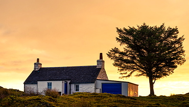 Holiday cottage on the Isle of Mull, Inner Hebrides, Scotland, United Kingdom, Europe