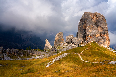 Cinque Torri, Belluno Province, Dolomites, Italy, Europe