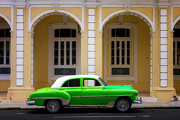 Classic Old Car, Old Town, Havana, Cuba, West Indies, Caribbean, Central America