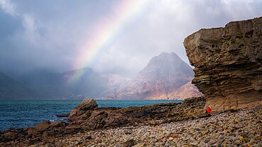 Elgol Rainbow, Isle of Skye, Inner Hebrides, Scotland, United Kingdom, Europe